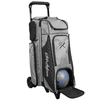 KR Strikeforce Royal Flush Silver/Black 4x4 Bowling Ball Roller Bag - BowlersParadise.com