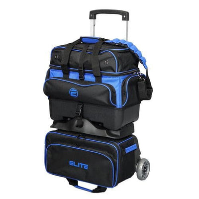 ELITE 4 Ball Stackable Roller Royal/Black Bowling Bag - BowlersParadise.com