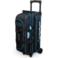 Storm Streamline 3 Ball Roller Black/Blue Bowling Bag - BowlersParadise.com