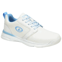 Dexter Womens Raquel LX White/Blue Wide Bowling Shoes - BowlersParadise.com