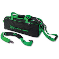 Vise 3 Ball Clear Top Tote Black/Green Bowling Bag - BowlersParadise.com