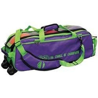 Vise Clear Top 3 Ball Tote Grape/Green Bowling Bag - BowlersParadise.com