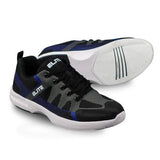 ELITE Men's Peak Black/Blue/Grey Bowling Shoes - BowlersParadise.com