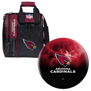 NFL on Fire Arizona Cardinals Bowling Ball & Single Tote Bundle