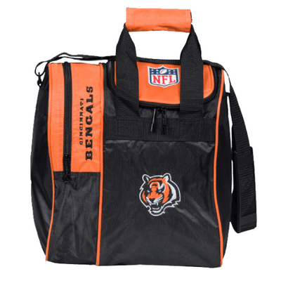 NFL on Fire Cincinnati Bengals Bowling Ball & Single Tote Bundle