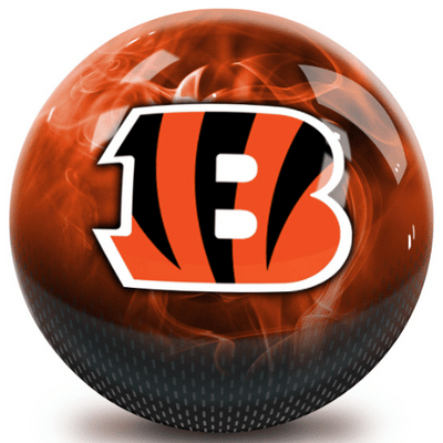 NFL on Fire Cincinnati Bengals Bowling Ball & Single Tote Bundle