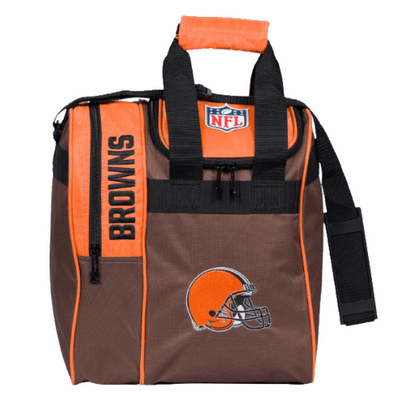 NFL on Fire Cleveland Browns Bowling Ball & Single Tote Bundle