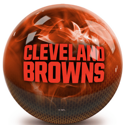 NFL on Fire Cleveland Browns Bowling Ball & Single Tote Bundle