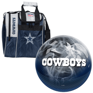 NFL on Fire Dallas Cowboys Bowling Ball & Single Tote Bundle