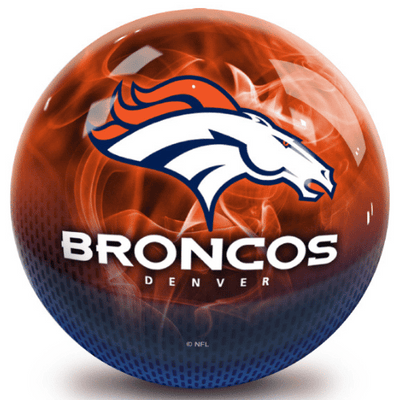 NFL on Fire Denver Broncos Bowling Ball & Single Tote Bundle