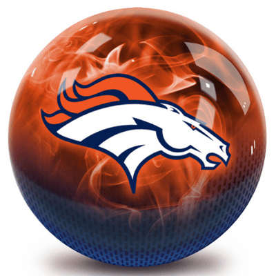 NFL on Fire Denver Broncos Bowling Ball & Single Tote Bundle