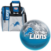 NFL on Fire Detroit Lions Bowling Ball & Single Tote Bundle