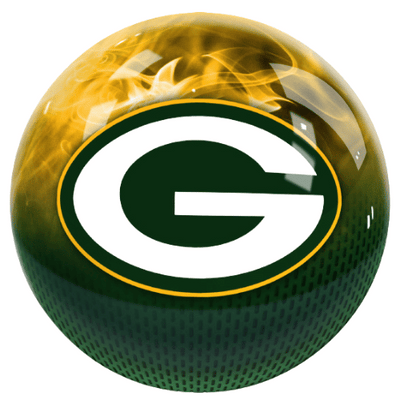 NFL on Fire Green Bay Packers Bowling Ball & Single Tote Bundle