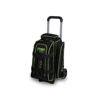 Storm Rolling Thunder 2 Ball Roller Checkered Bowling Bag Black/Lime - BowlersParadise.com