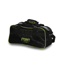 Storm 2 Ball Tote Checkered Black/Lime Bowling Bag - BowlersParadise.com