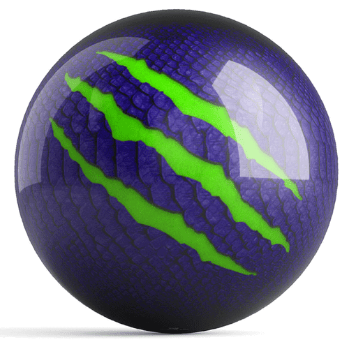 Ontheballbowling Motiv Primal Spare Purple/Lime Bowling Ball - BowlersParadise.com