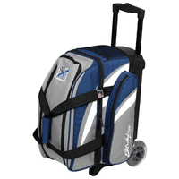 KR Strikeforce Cruiser Smooth 2 Ball Roller Grey/Navy Bowling Bag - BowlersParadise.com