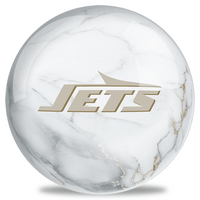 OnTheBallBowling NFL White Marble New York Jets Bowling Ball