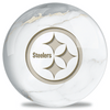 OnTheBallBowling NFL White Marble Pittsburgh Steelers Bowling Ball