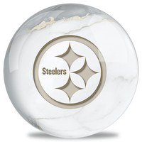 OnTheBallBowling NFL White Marble Pittsburgh Steelers Bowling Ball