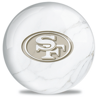 OnTheBallBowling NFL White Marble San Francisco 49ers Bowling Ball