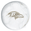 OnTheBallBowling NFL White Marble Baltimore Ravens Bowling Ball