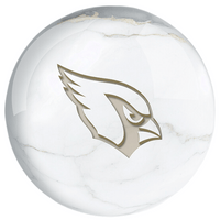 OnTheBallBowling NFL White Marble Arizona Cardinals Bowling Ball