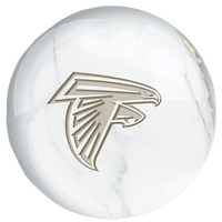 OnTheBallBowling NFL White Marble Atlanta Falcons Bowling Ball