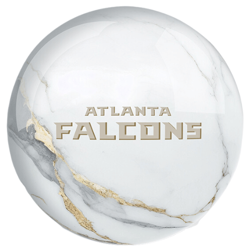 OnTheBallBowling NFL White Marble Atlanta Falcons Bowling Ball