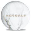 OnTheBallBowling NFL White Marble Cincinnati Bengals Bowling Ball