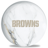 OnTheBallBowling NFL White Marble Cleveland Browns Bowling Ball