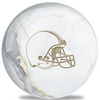 OnTheBallBowling NFL White Marble Cleveland Browns Bowling Ball