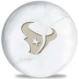 OnTheBallBowling NFL White Marble Houston Texans Bowling Ball