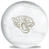 OnTheBallBowling NFL White Marble Jacksonville Jaguars Bowling Ball