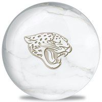 OnTheBallBowling NFL White Marble Jacksonville Jaguars Bowling Ball