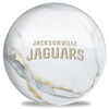 OnTheBallBowling NFL White Marble Jacksonville Jaguars Bowling Ball