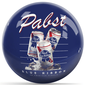 OnTheBallBowling Pabst Support Your Local Bartender Blue Bowling Ball