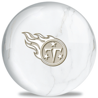 OnTheBallBowling NFL White Marble Tennessee Titans Bowling Ball