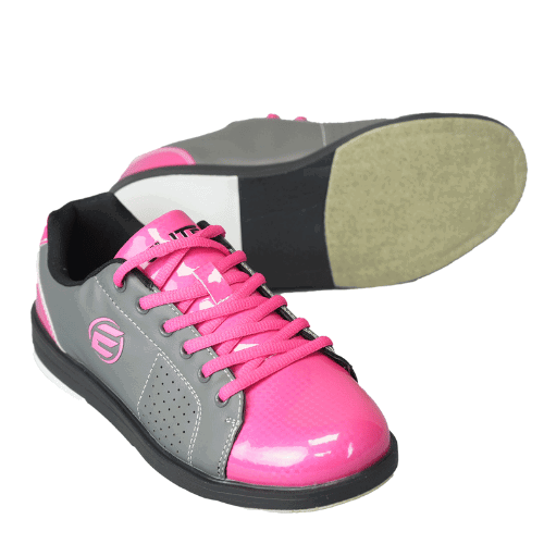 ELITE Women's Classic Grey/Pink Bowling Shoes - BowlersParadise.com