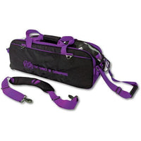 Vise Clear Top 3 Ball Tote Black/Purple Bowling Bag - BowlersParadise.com