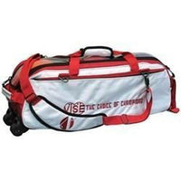 Vise Clear Top 3 Ball Tote White/Red Bowling Bag - BowlersParadise.com