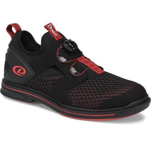 Dexter Mens DexLite Pro BOA Black/Red Right Hand Wide Bowling Shoes - BowlersParadise.com