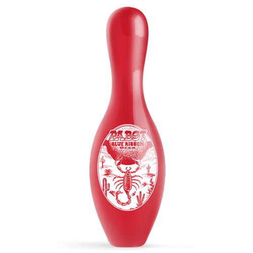 OnTheBallBowling Pabst Scorpion Red/White Bowling Pin