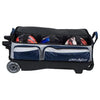 KR Strikeforce Konvoy Triple Ball Roller Navy/Silver Bowling Bag - BowlersParadise.com