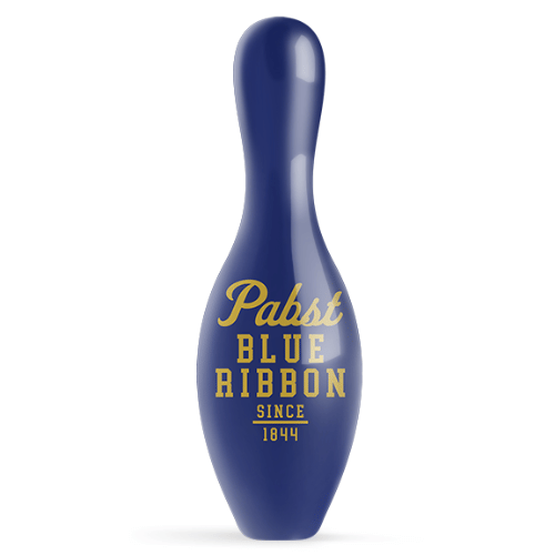 OnTheBallBowling Pabst Since 1844 Blue/Gold Bowling Pin