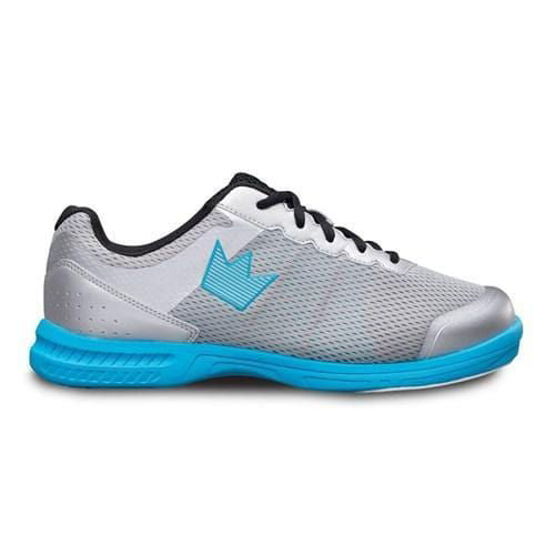 Brunswick Fuze Mens Bowling Shoes Silver Sky Blue