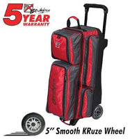 KR Strikeforce Konvoy Triple Ball Roller Red/Smoke Bowling Bag - BowlersParadise.com