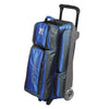 KR Strikeforce Konvoy Royal/Smoke Triple Roller Bowling Bag - BowlersParadise.com