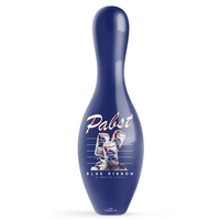 OnTheBallBowling Pabst Support Your Local Bartender Blue Bowling Pin