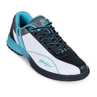 KR Strikeforce Womens Starr White/Black/Teal Right Hand Bowling Shoes - BowlersParadise.com